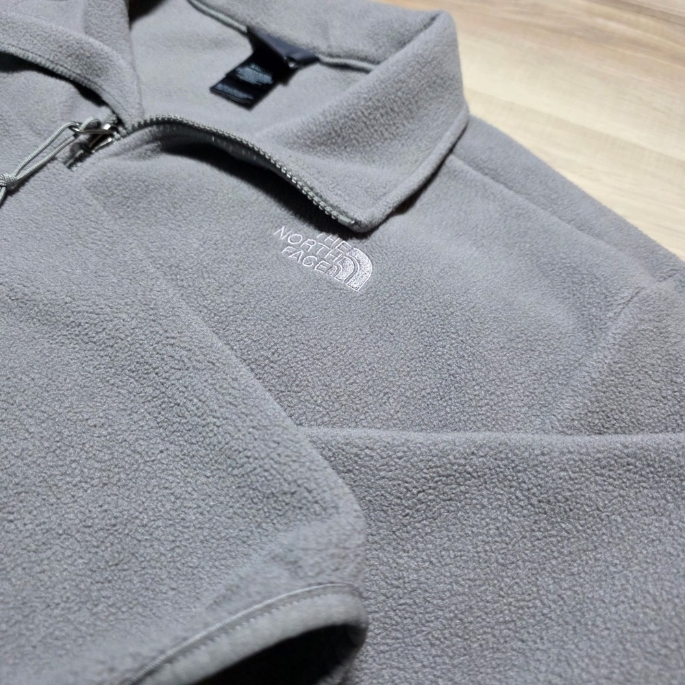 The North Face Fleece Jacket Mens XXL Grey Full Zip T164 RT066 Outdoor Hiking